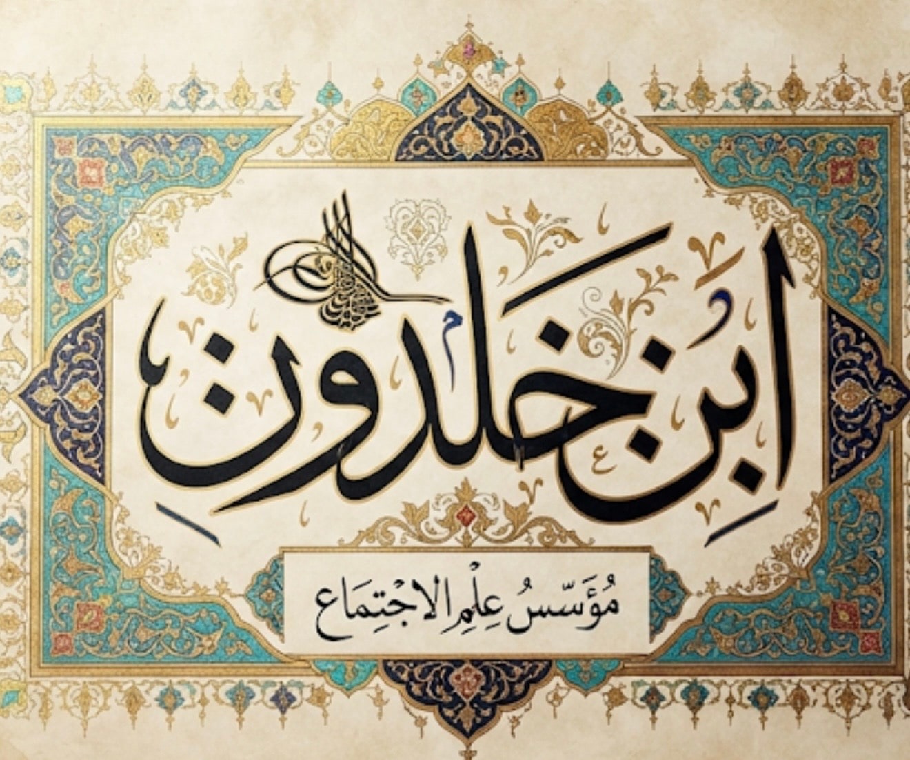 صورة ابن خلدون (732 - 808هـ).
